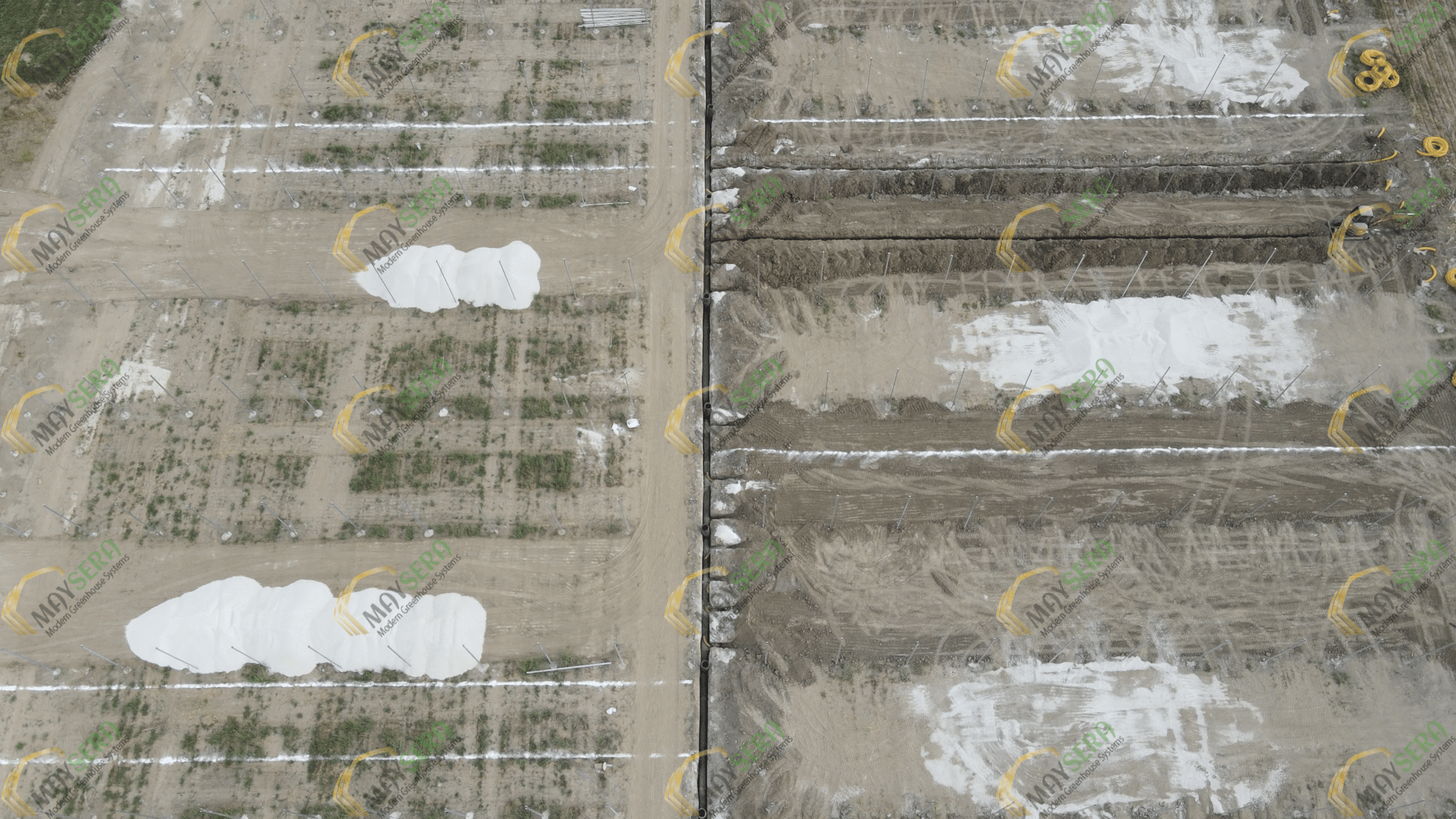 Muz Serası Drenaj Sistemi, Muz Serası Kurulumu, Sera Demiri, Sera Malzemeleri, Yüksek Sera, Polikarbon Sera