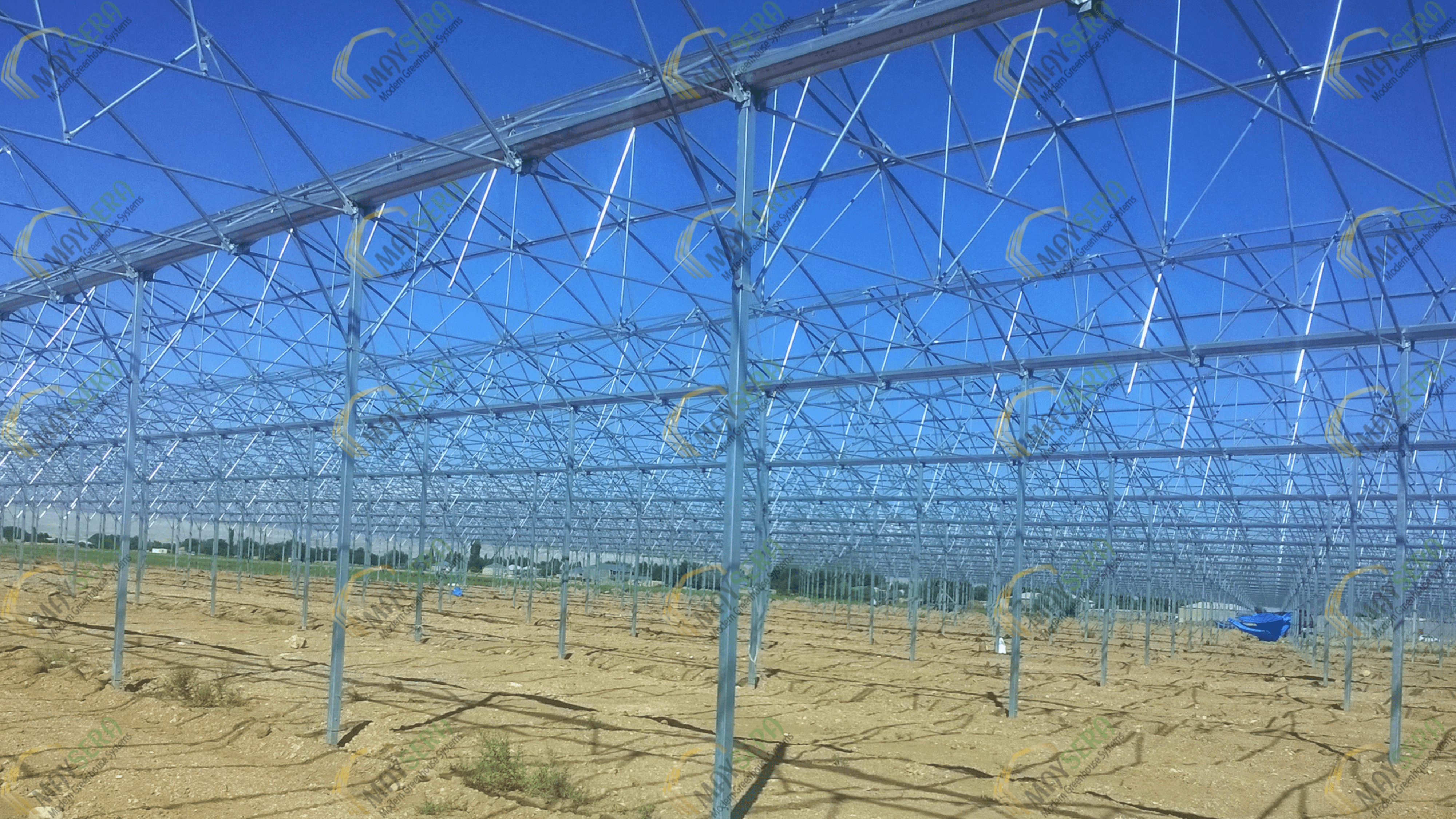 Topraklı domates serası konstrüksiyon sistemi - Galvanizli Sera Konstrükisyon Sistemi, Galvanizli Sera Demiri
